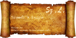 Szamák Lujza névjegykártya